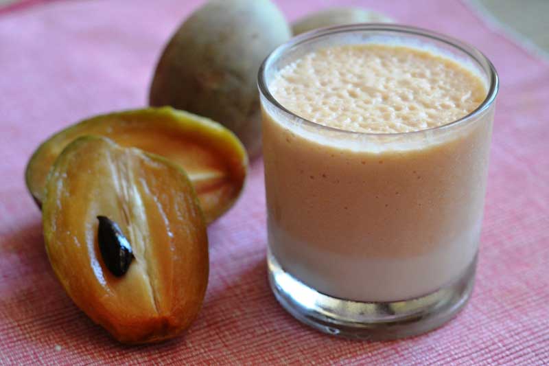 Chikoo (Sapodilla Fruit) Banana Weight Gain Shake