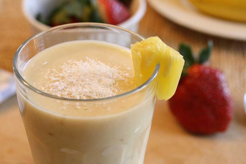 Pineapple Coconut Banana Weight Gain Shake