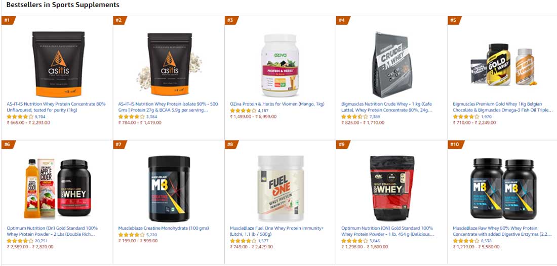 bestsellers in sports supplements 2021