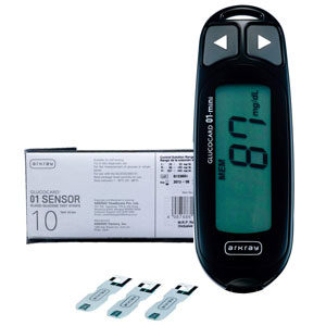 Arkray Glucocard 01 Mini-Auto Coding Glucometer Kit