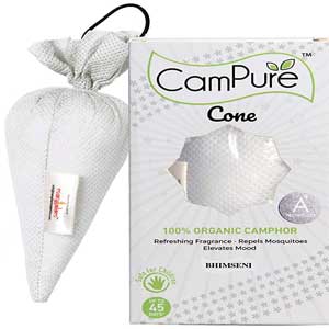 4. Mangalam CamPure Camphor Cone - Room, Car and Air Freshener & Mosquito Repellent